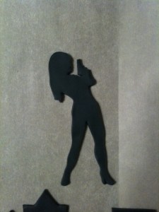 Andrea as the Bond girl